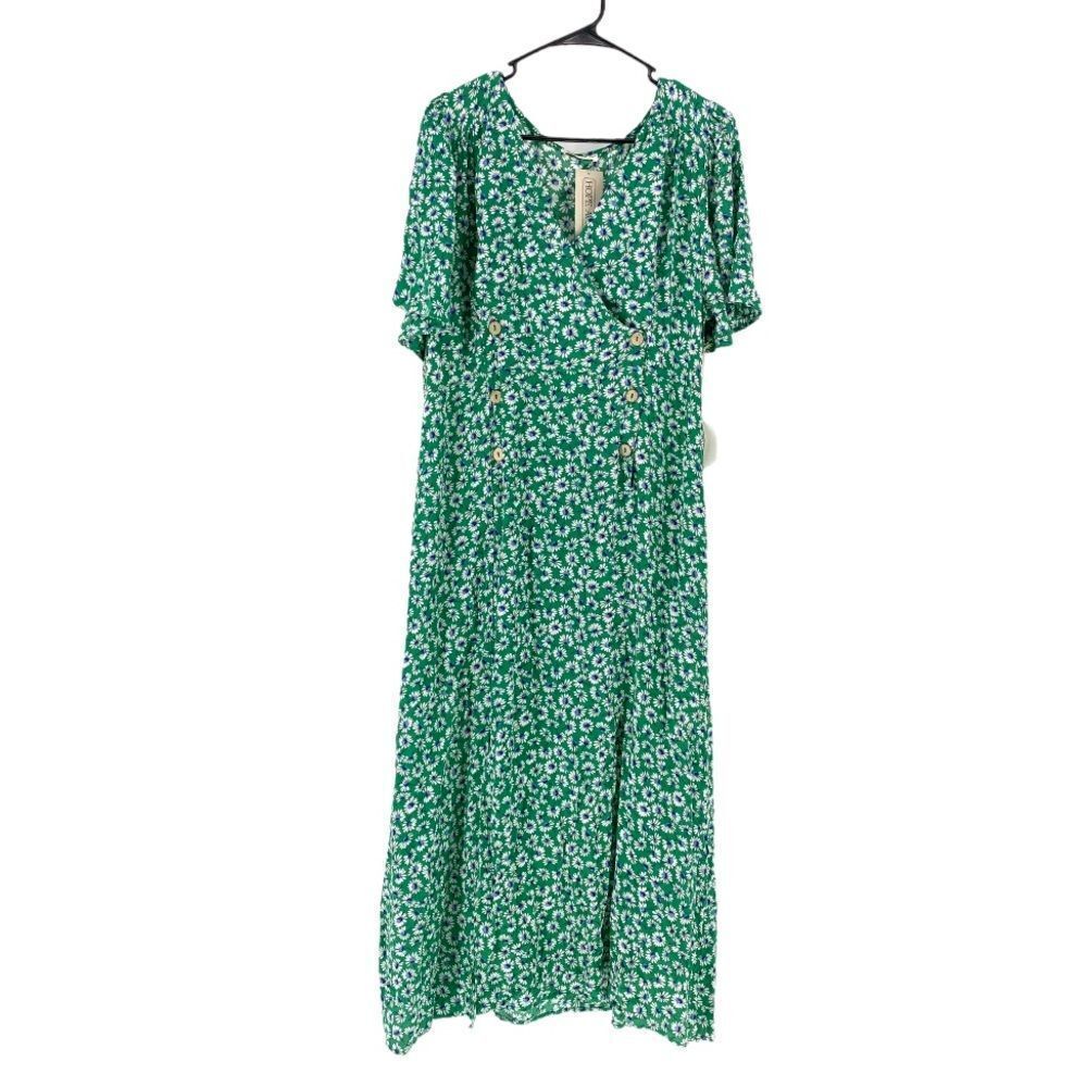 Hummingbird Women's All the Vibes Floral Dress - L